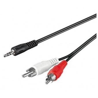 CABLE AUDIO POUR CARTE SON 2 RCA / JACK 3.5MM² STEREO 15 m - 1